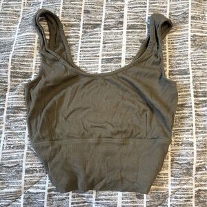 ILLA ILLA Dark Green Ribbed Skirt